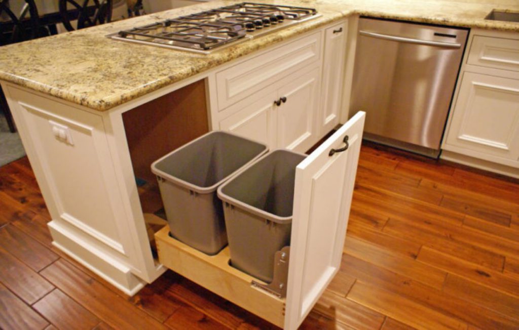 مخفی کردن سطل زباله در آشپزخانه